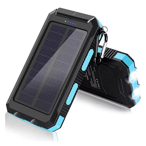 Powerbank med solceller | 2 x USB | 20.000 mAh