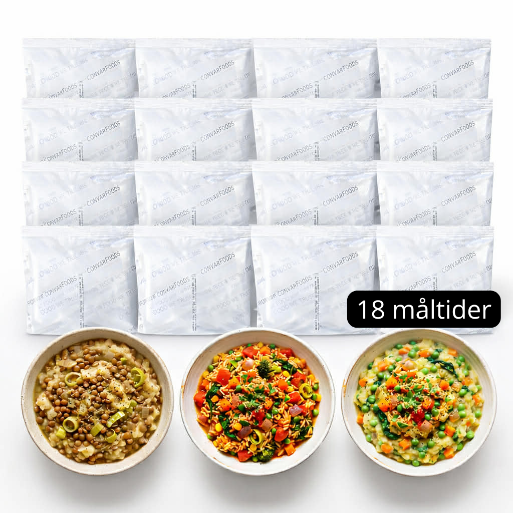 Madprepper pakke 2 personer | 3 dage (18 måltider) | 1800g