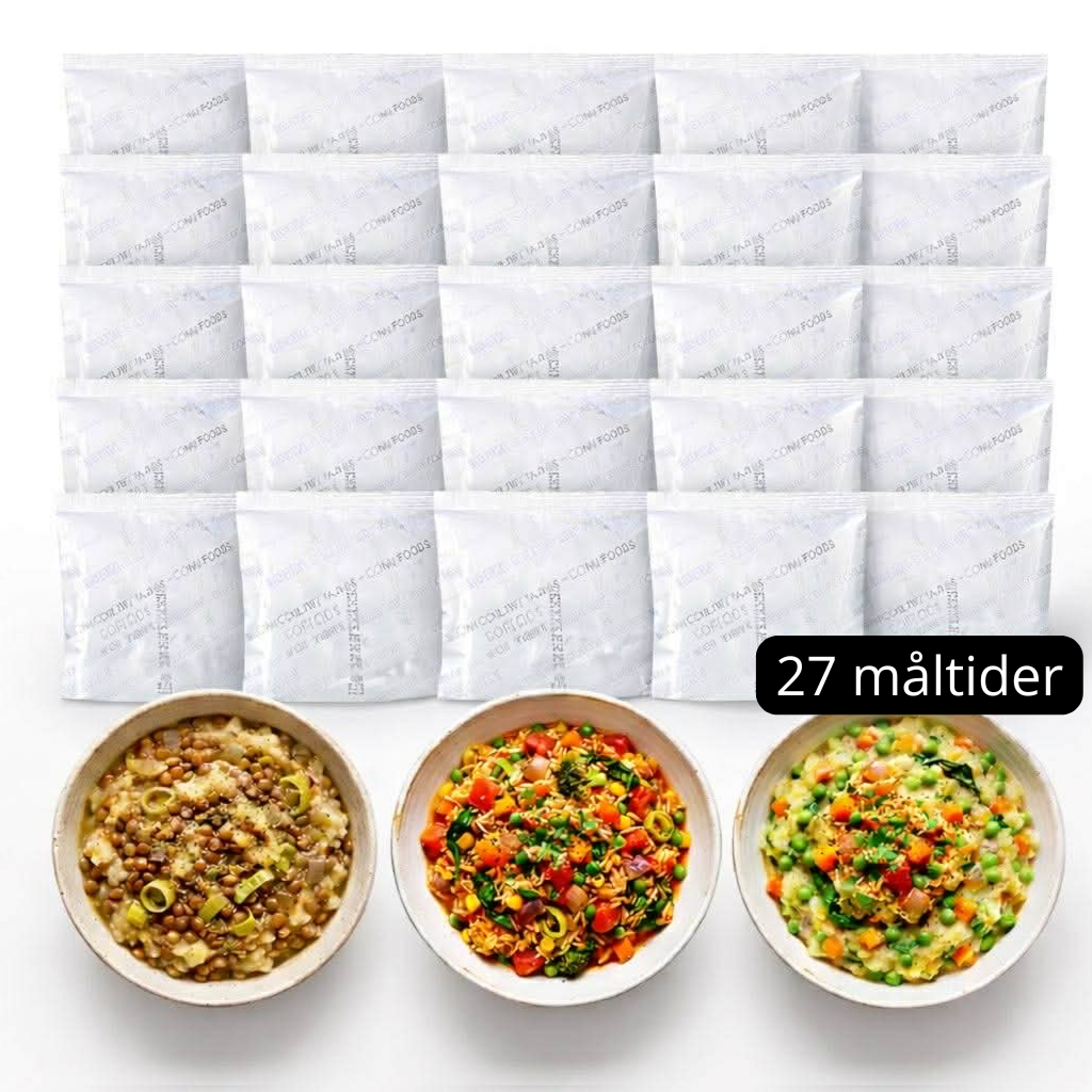 Madprepper pakke 3 personer | 3 dage (27 måltider) | 2700g