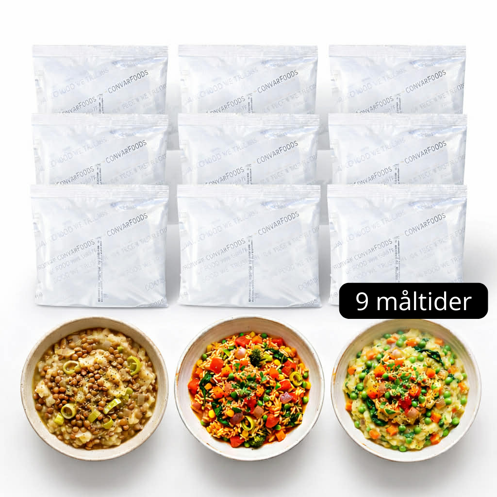 Madprepper pakke 1 person | 3 dage (9 måltider) | 900g