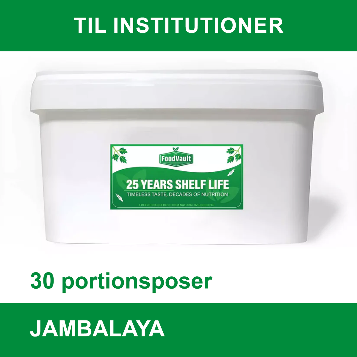 Frysetørret mad | Jambalaya | 30 portionsposer | FoodVault | 3000 g