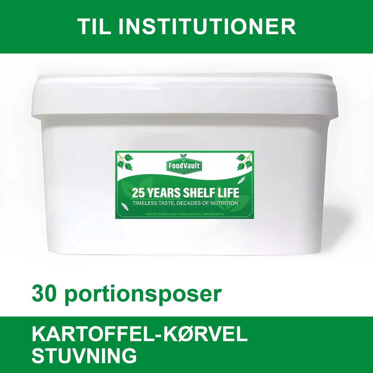 Frysetørret mad | Kartoffel-kørvel-stuvning | 30 portionsposer | FoodVault | 3000 g