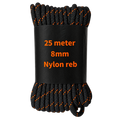 Nylon reb | 8 mm | Kraftigt og robust | 25 meter