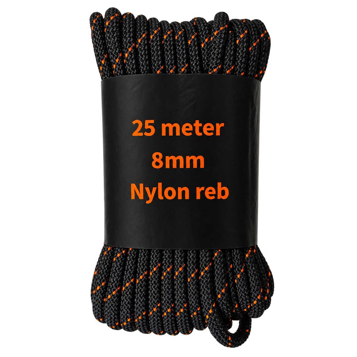 Nylon reb | 8 mm | Kraftigt og robust | 25 meter