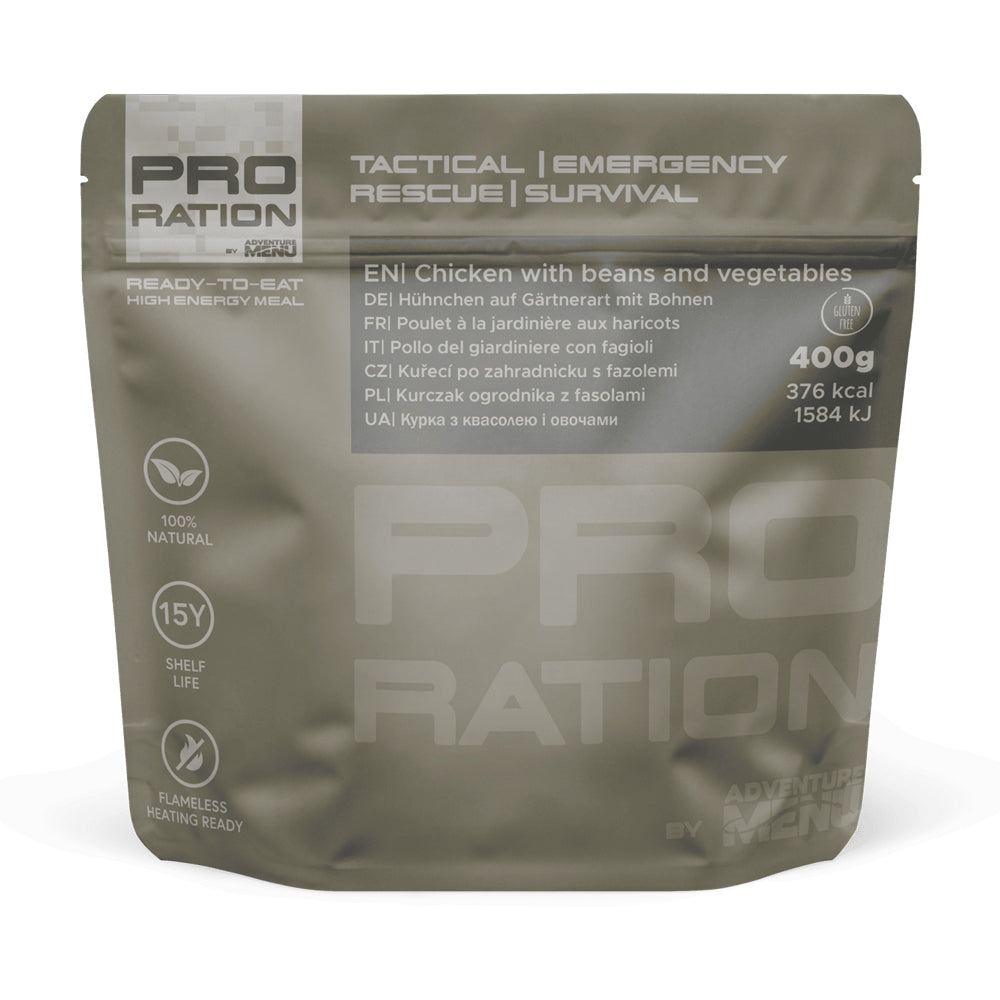 Færdigret | Kylling med bønner og grøntsager | Pro Ration | 400g