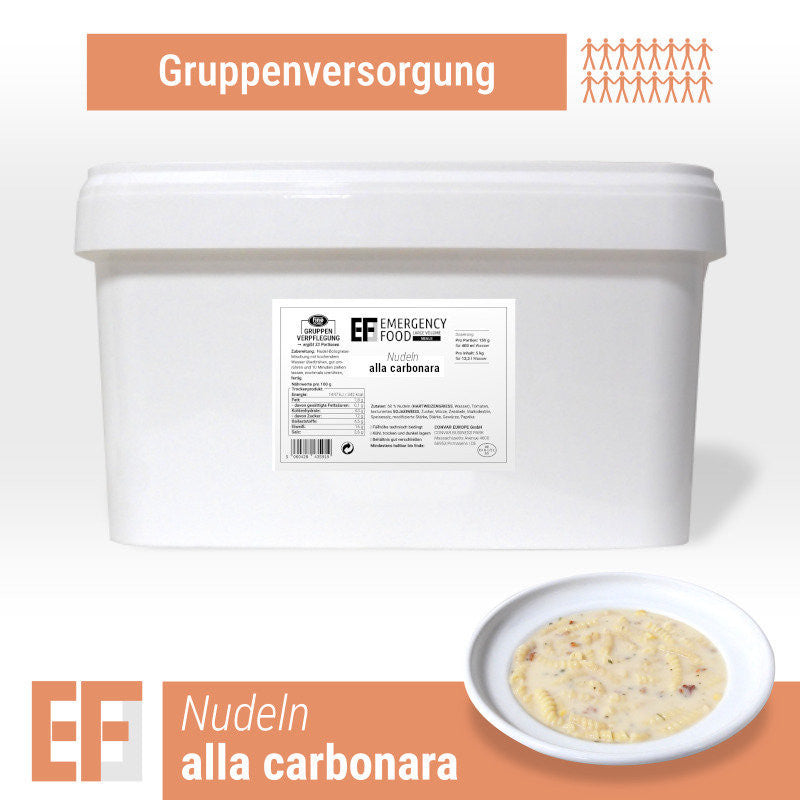 Frysetørret mad | Pasta alla carbonara | 25-30 portioner | Convar Emergency Food | 3250 g