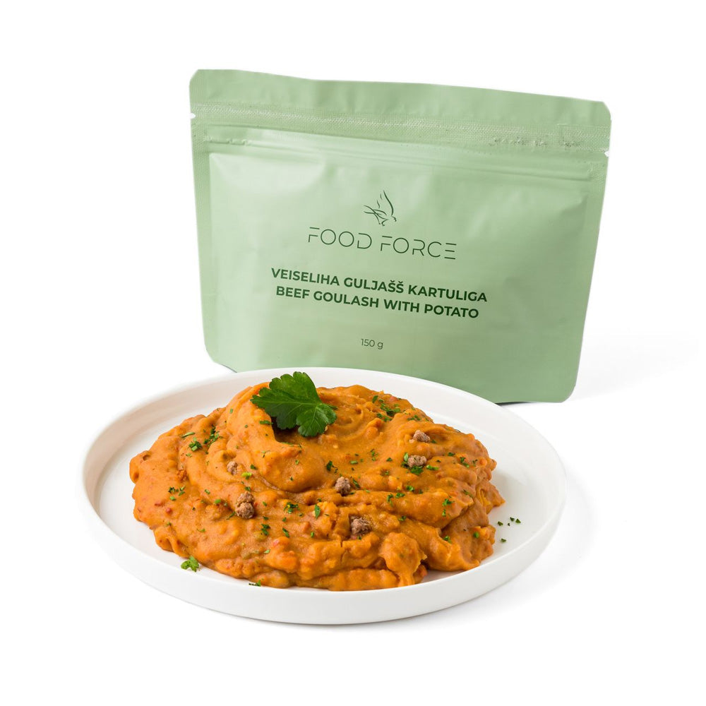 Frysetørret mad | Oksegullasch med Kartofler | Food Force | 150g