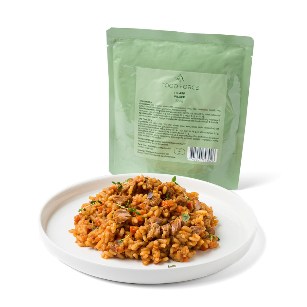 Frysetørret mad | Ris-pilaf | Stor portion | Food Force | 300g