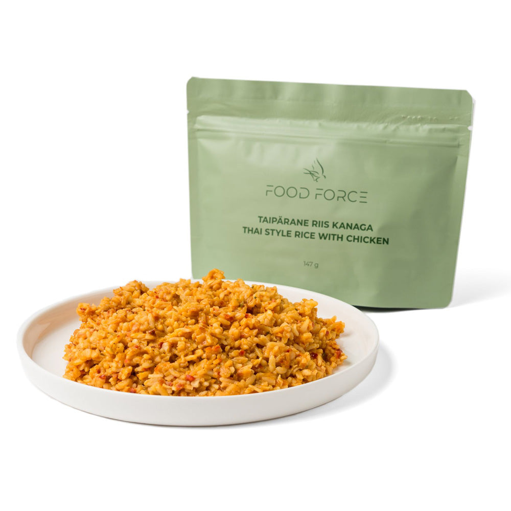 Frysetørret mad | Thai-stil Ris med Kylling | Food Force | 147g