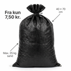 Sandsæk UV-BESTANDIG | 25kg | Sort | 40x70 cm