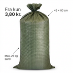Sandsæk | 25kg | Grøn | 45x80 cm