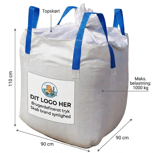 Big Bag m. topskørt | 90 x 90 x 110 cm