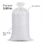 Sandsæk | 25kg | Hvid | 45x80 cm